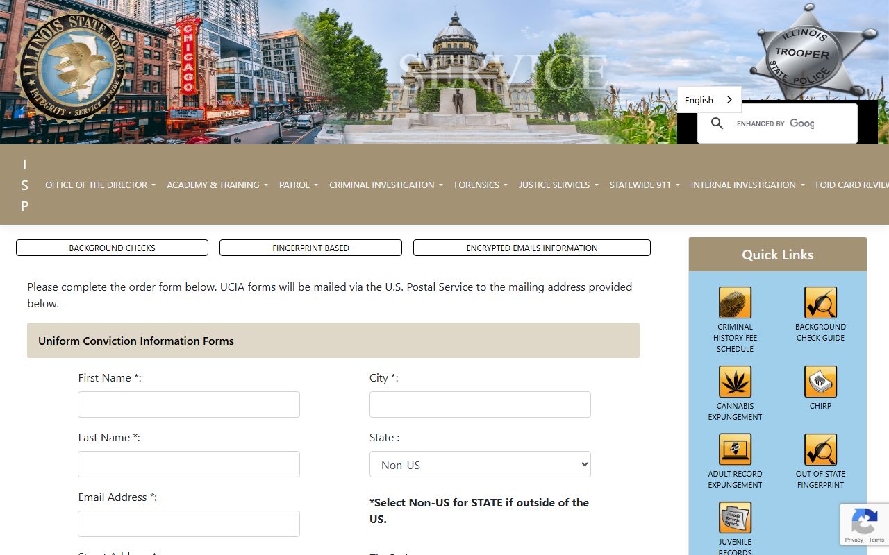 Illinois out-of-state background check request form